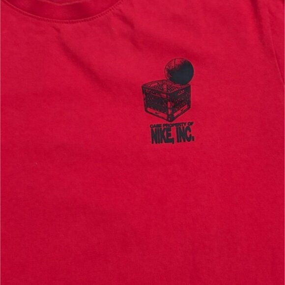 Nike 'The Nike Tee' Mens Basketball T-Shirt-Red/Black-Size L-GUC - Picture 2 of 5